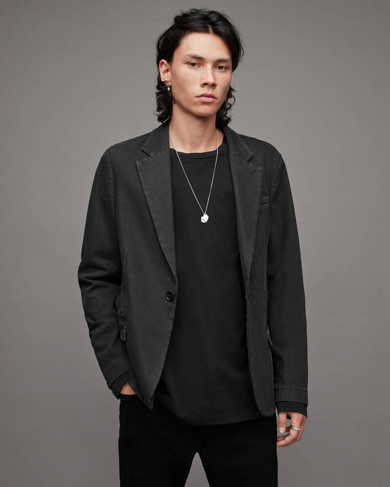 Black Allsaints Mercier Single Breasted Jacket | MJ081W-5