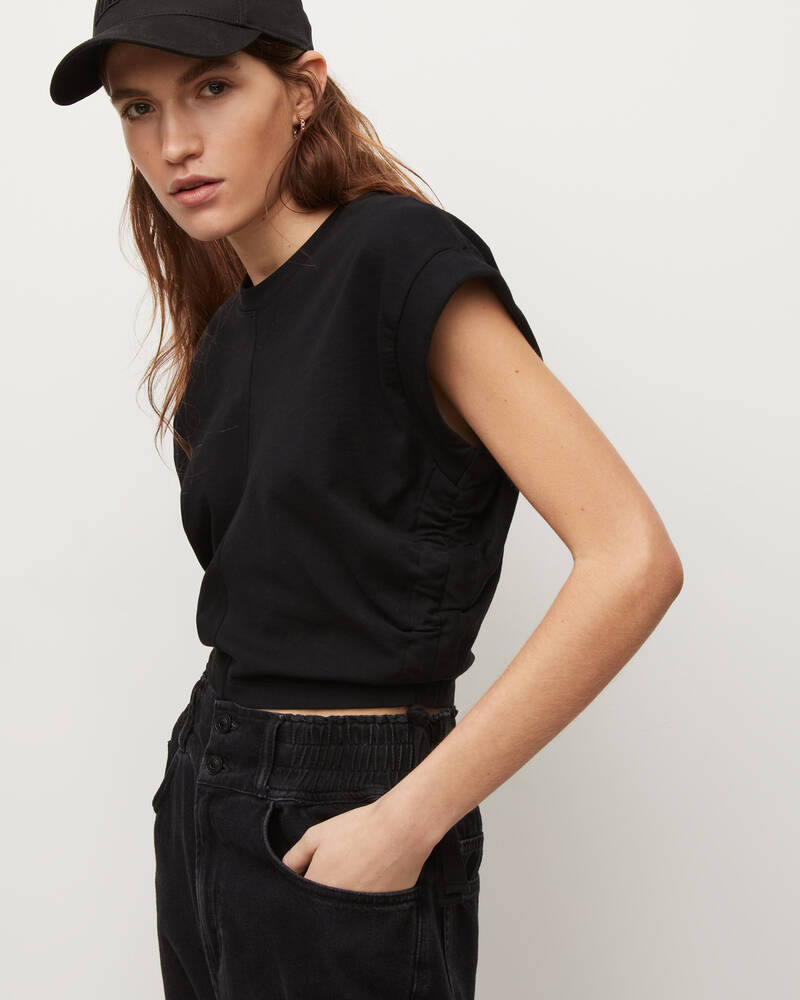 Black Allsaints Mira T Shirt | WM024W-5