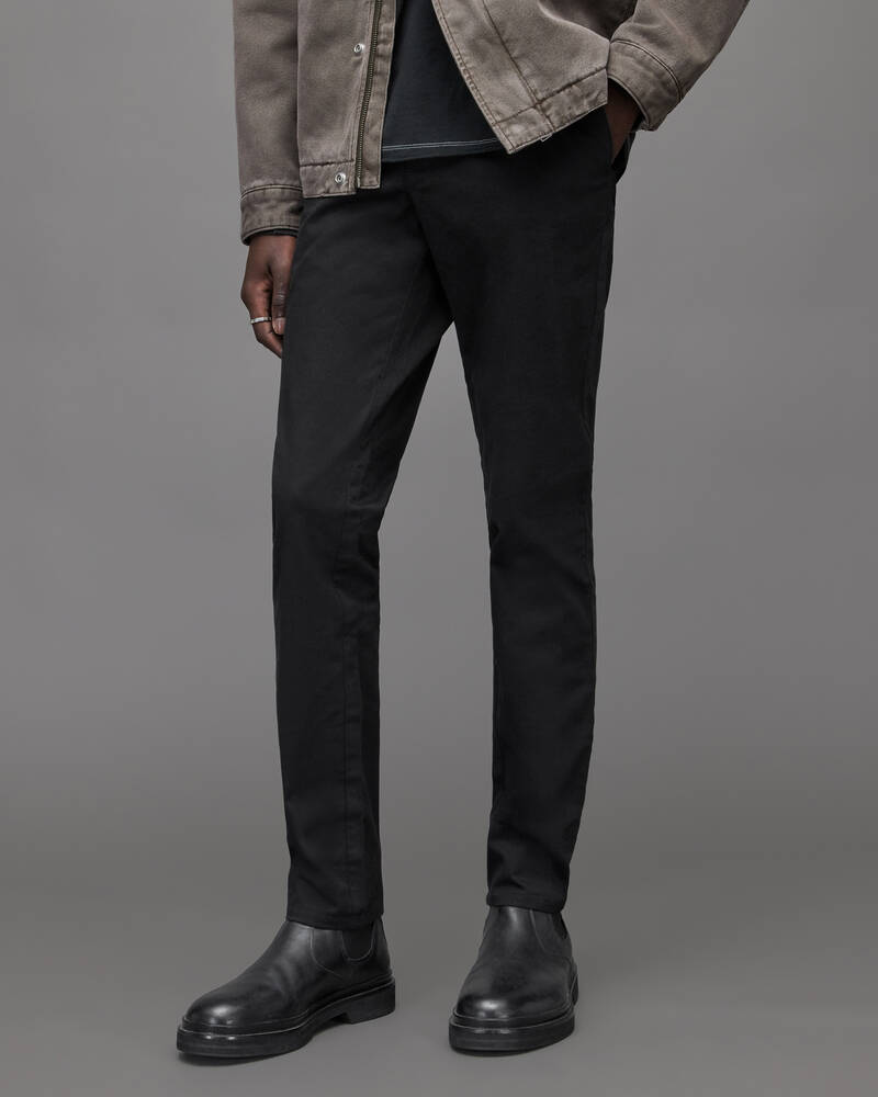 Black Allsaints Park Skinny Chinos | MT010V-5