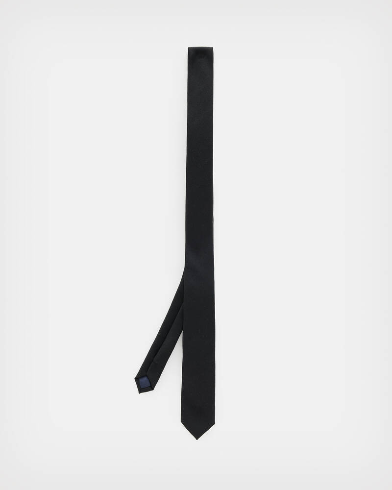 Black Allsaints Solid Slim Tie | MU618X-5