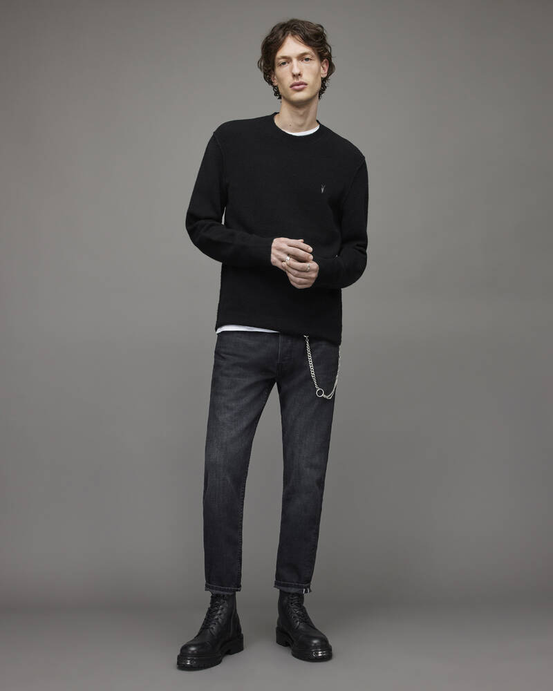 Black Allsaints Statten Crew Jumper | MK082V-5