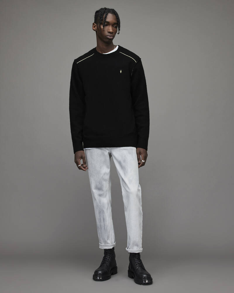 Black Allsaints Strike Crew Jumper | MK052X-5