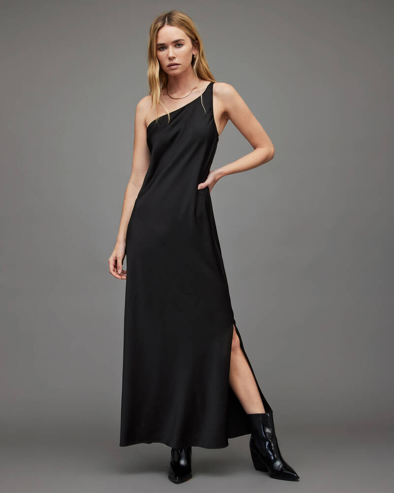 Black Allsaints Studio 2 In 1 Midi Dress | WD193X-5