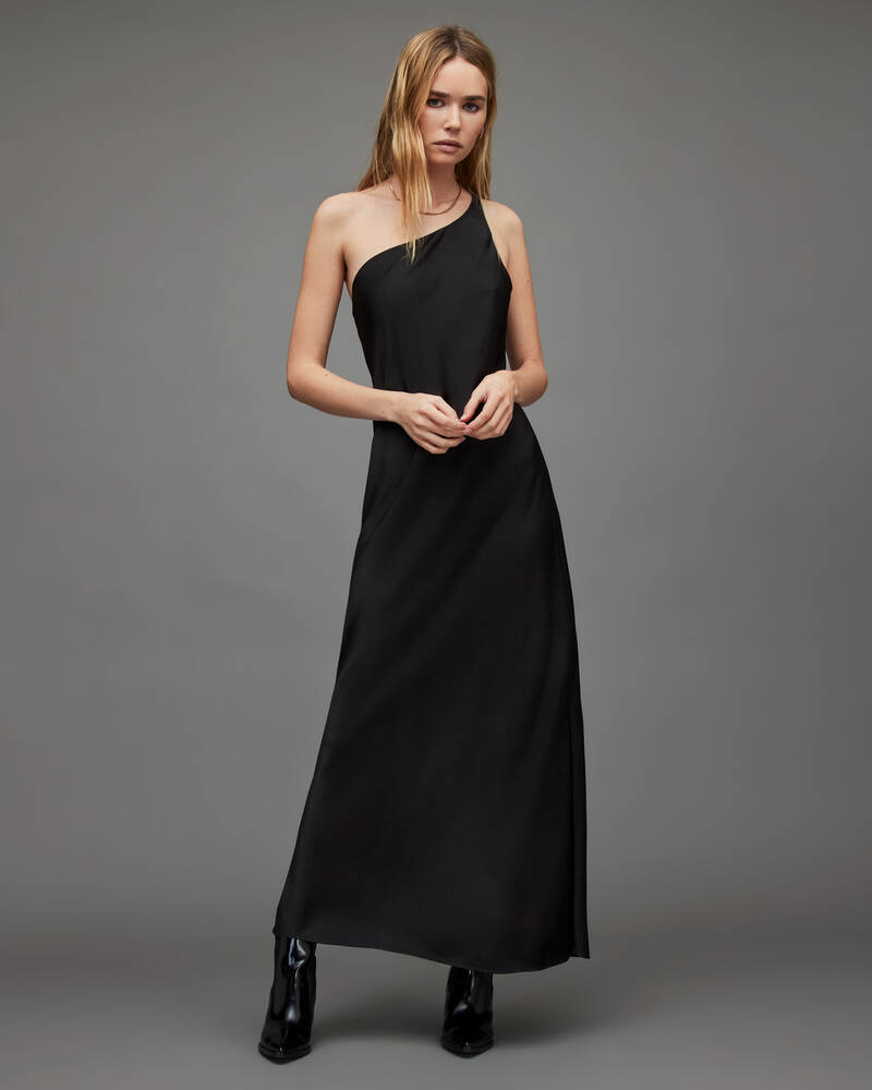 Black Allsaints Studio 2 In 1 Midi Dress | WD193X-5