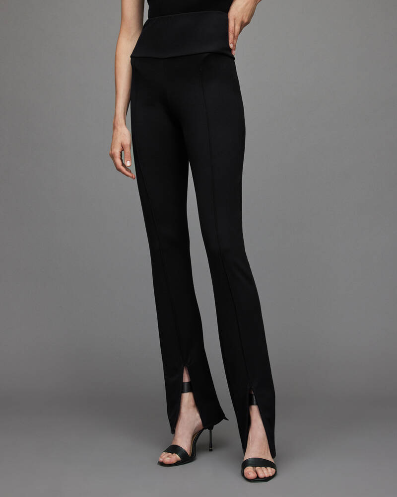 Black Allsaints Tamie Split Ankle Trousers | WP002X-5