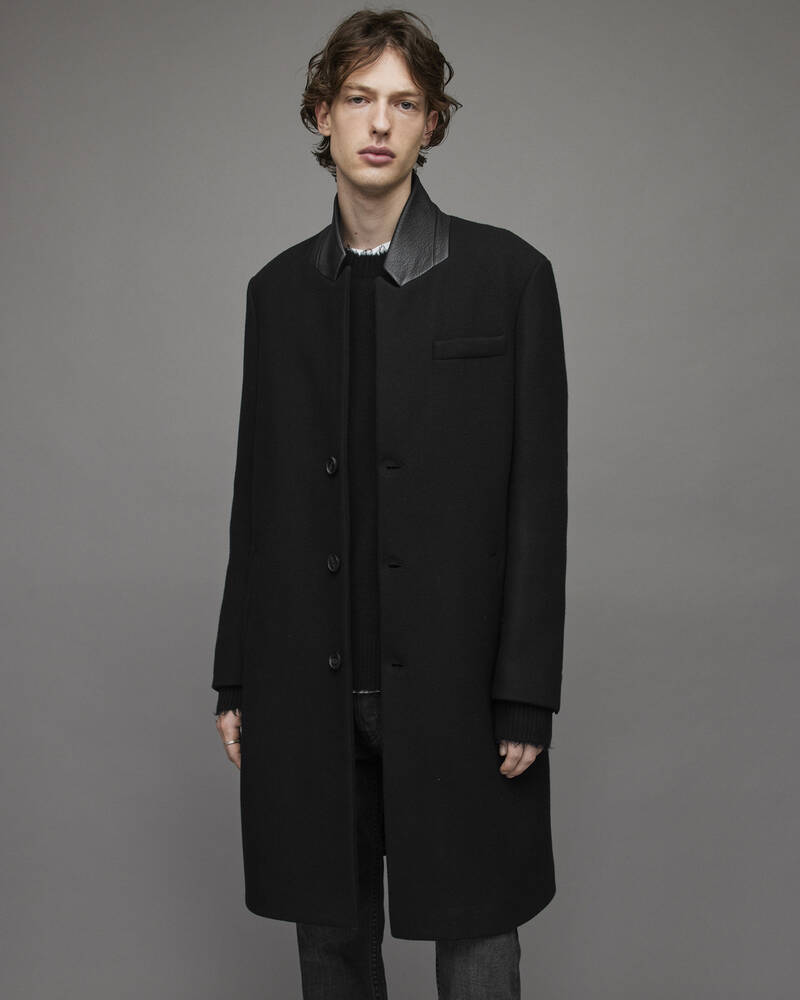 Black Allsaints Truman Coat | MC007X-5