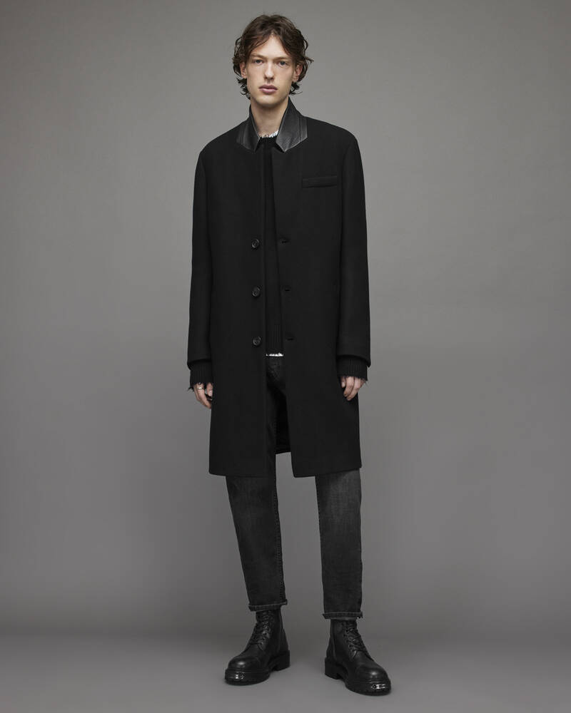 Black Allsaints Truman Coat | MC007X-5