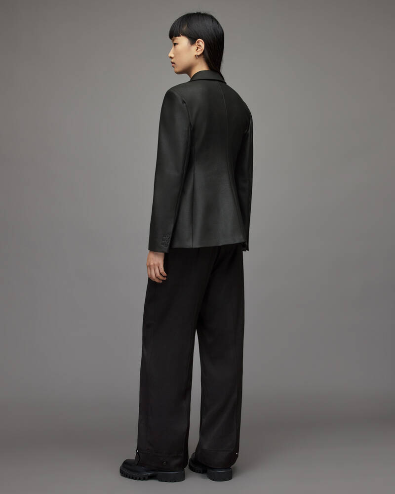 Black Allsaints Vanya High Rise Wide Trousers | WT027X-5