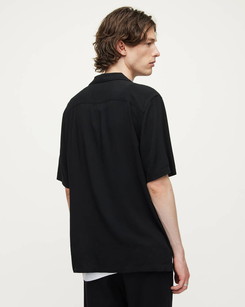 Black Allsaints Venice Ramskull Shirt | MS253V-5