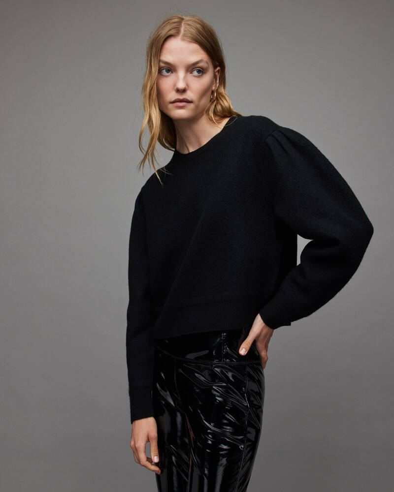 Black Allsaints Vika Boiled Jumper | WK022X-5