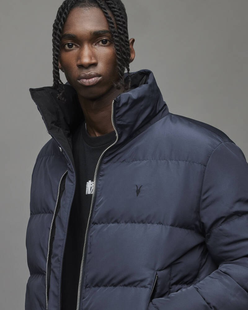 Black/Command Blue Allsaints Novern Reversible Puffer Jacket | MJ120X-7944