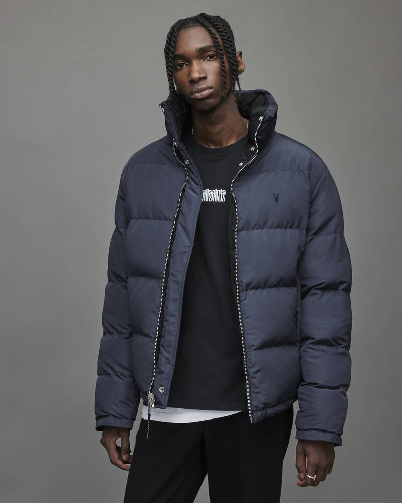 Black/Command Blue Allsaints Novern Reversible Puffer Jacket | MJ120X-7944