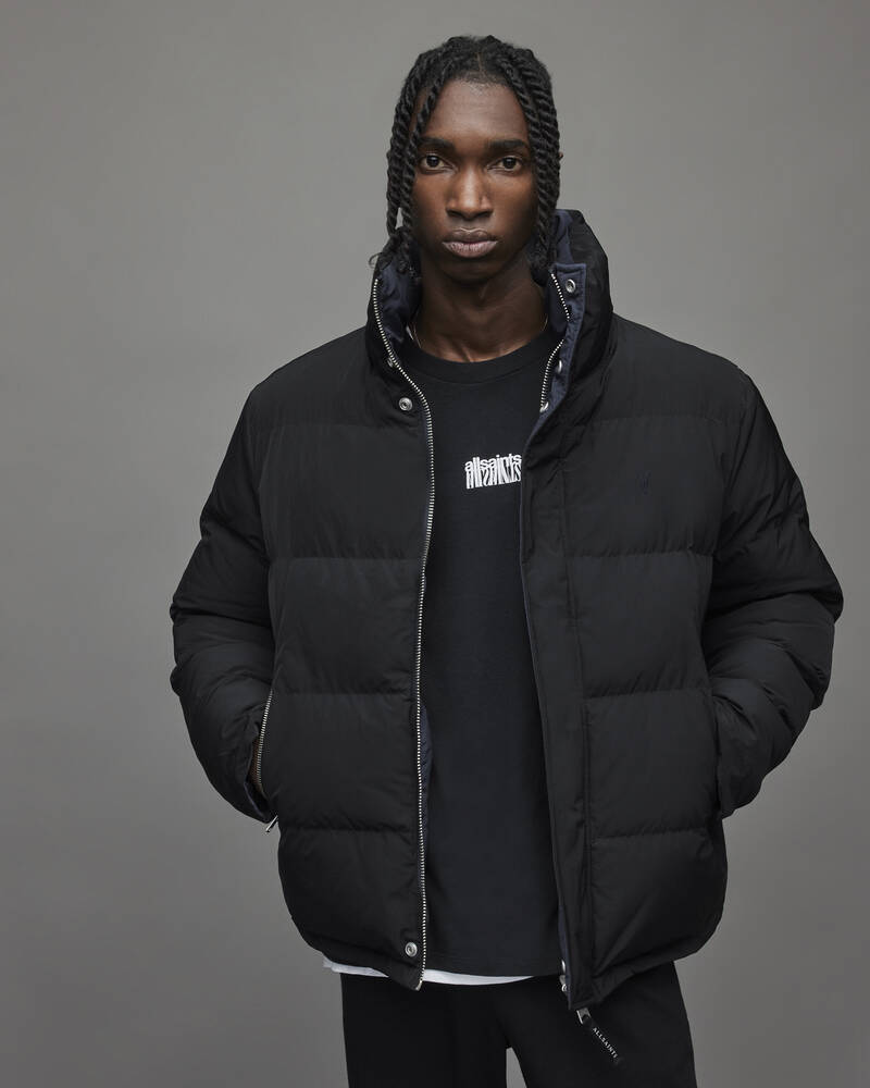 Black/Command Blue Allsaints Novern Reversible Puffer Jacket | MJ120X-7944