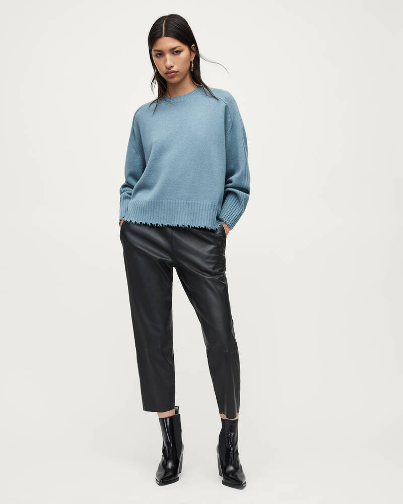 Blue Slate Allsaints Kiera Cashmere Blend Jumper | WK007V-7787