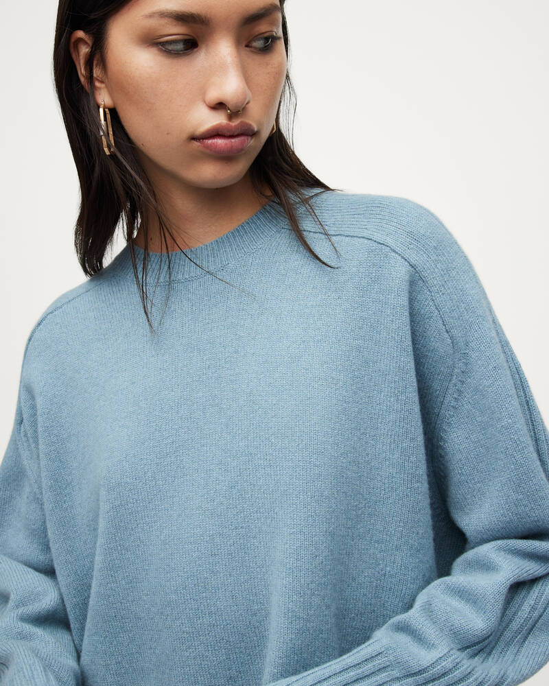 Blue Slate Allsaints Kiera Cashmere Blend Jumper | WK007V-7787