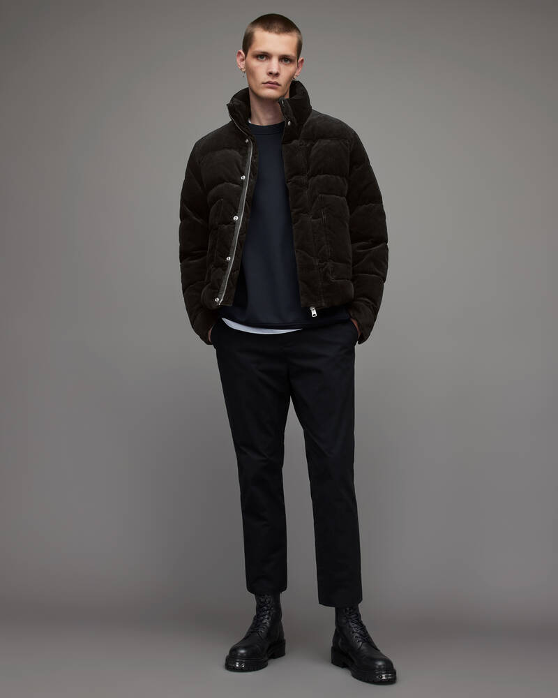 Carbon Black Allsaints Hogan Corduroy Quilted Jacket | MJ060X-7981