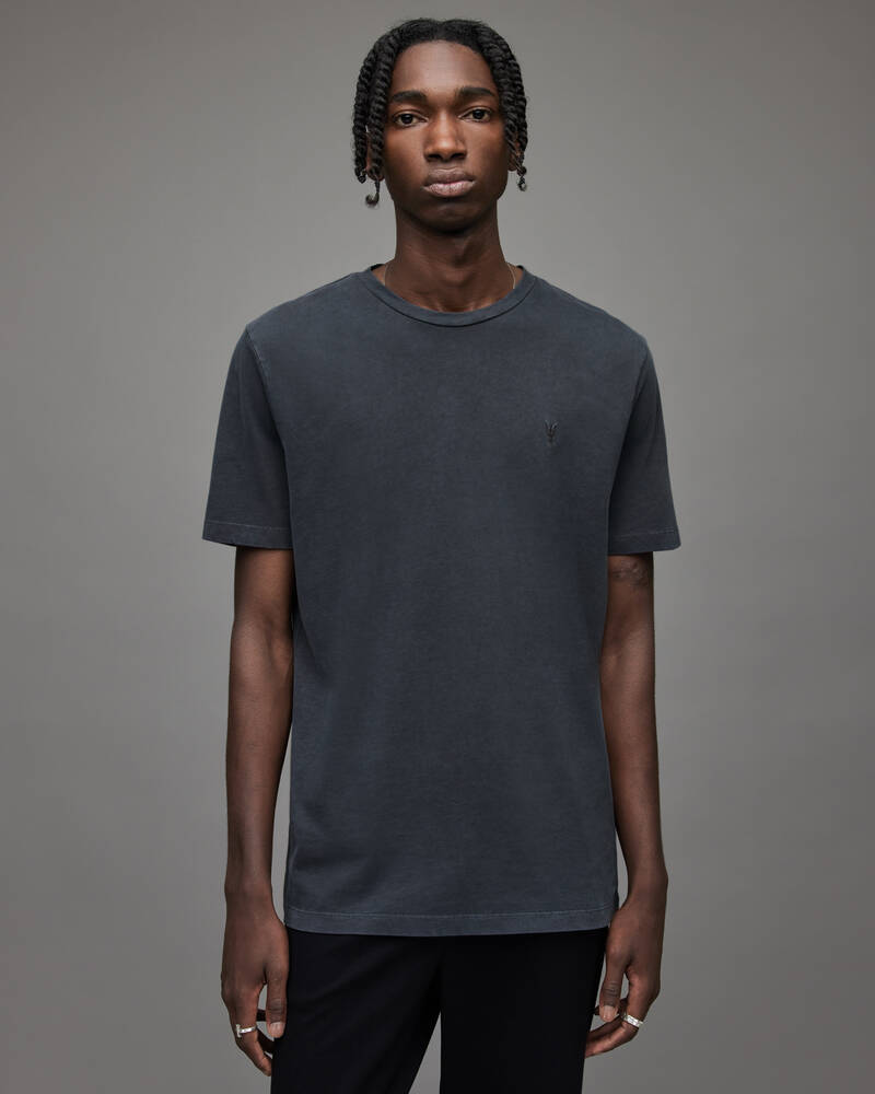 Cave Blue Allsaints Ossage Crew T Shirt | MD069X-7819