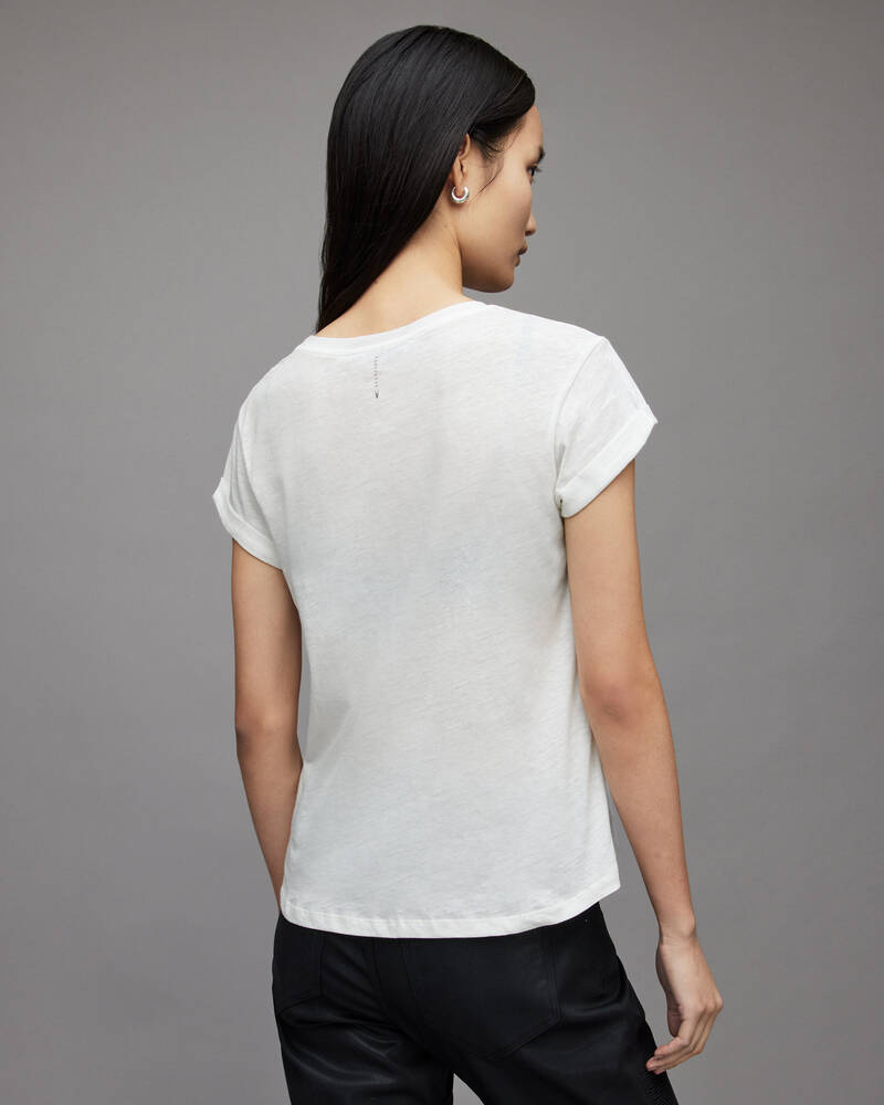 Chalk White Allsaints Anna T Shirt | WM111S-4068