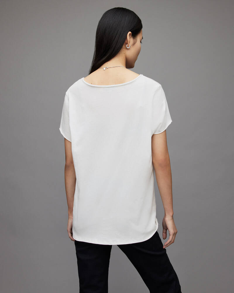 Chalk White Allsaints Emelyn Tonic T Shirt | WM115P-4068