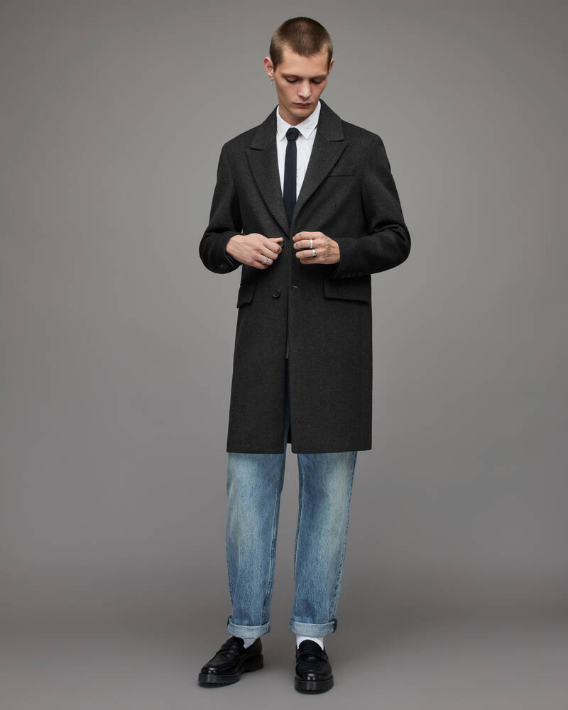 Charcoal Allsaints Lexington Tailored Coat | MC046X-33