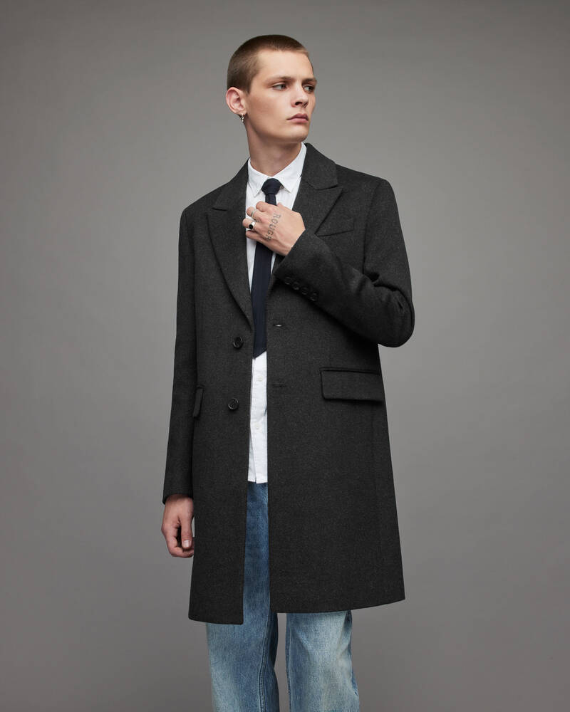 Charcoal Allsaints Lexington Tailored Coat | MC046X-33