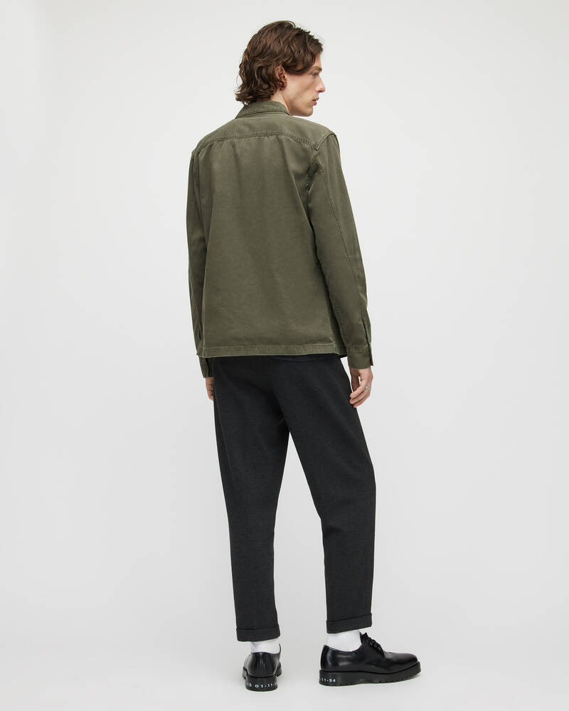 Charcoal Allsaints Rein Cropped Slim Trousers | MM053V-33