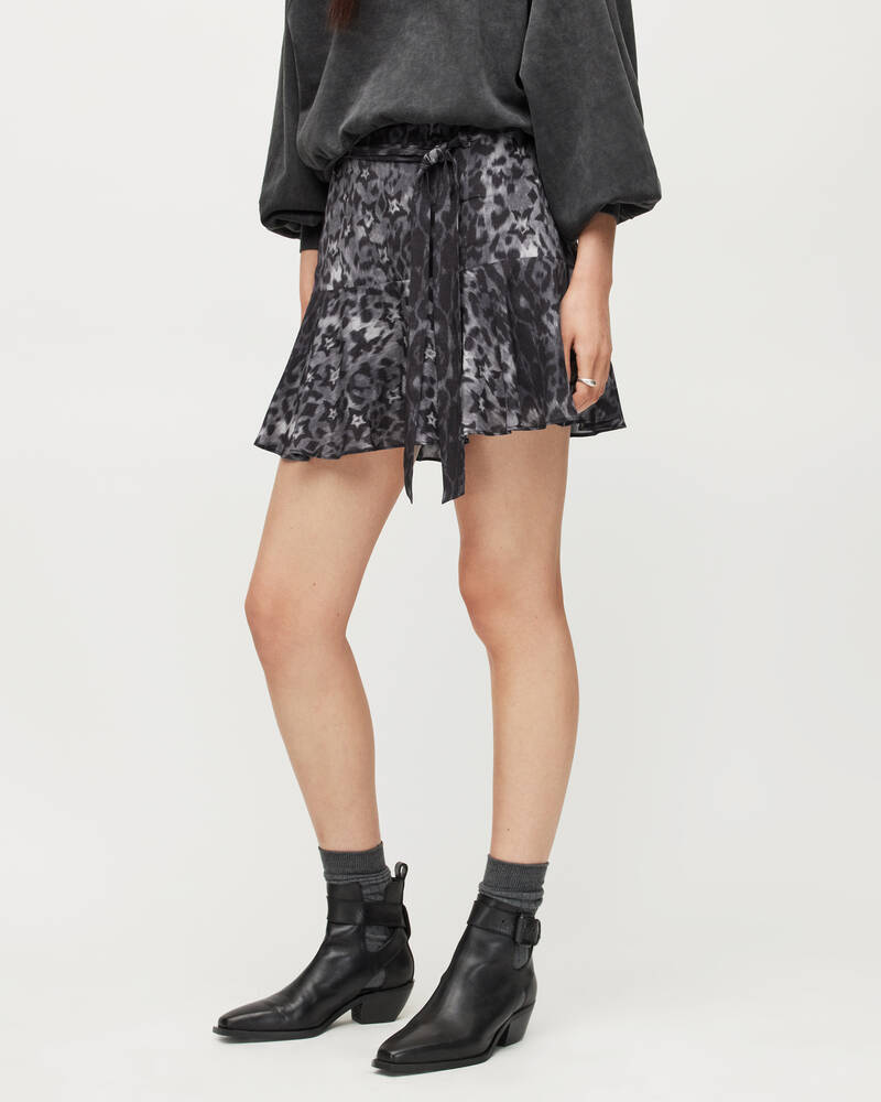 Charcoal Grey Allsaints Frida Celia Mini Skirt | WS013X-3860