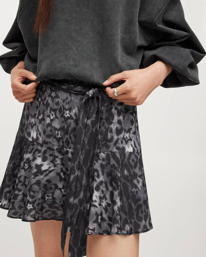 Charcoal Grey Allsaints Frida Celia Mini Skirt | WS013X-3860