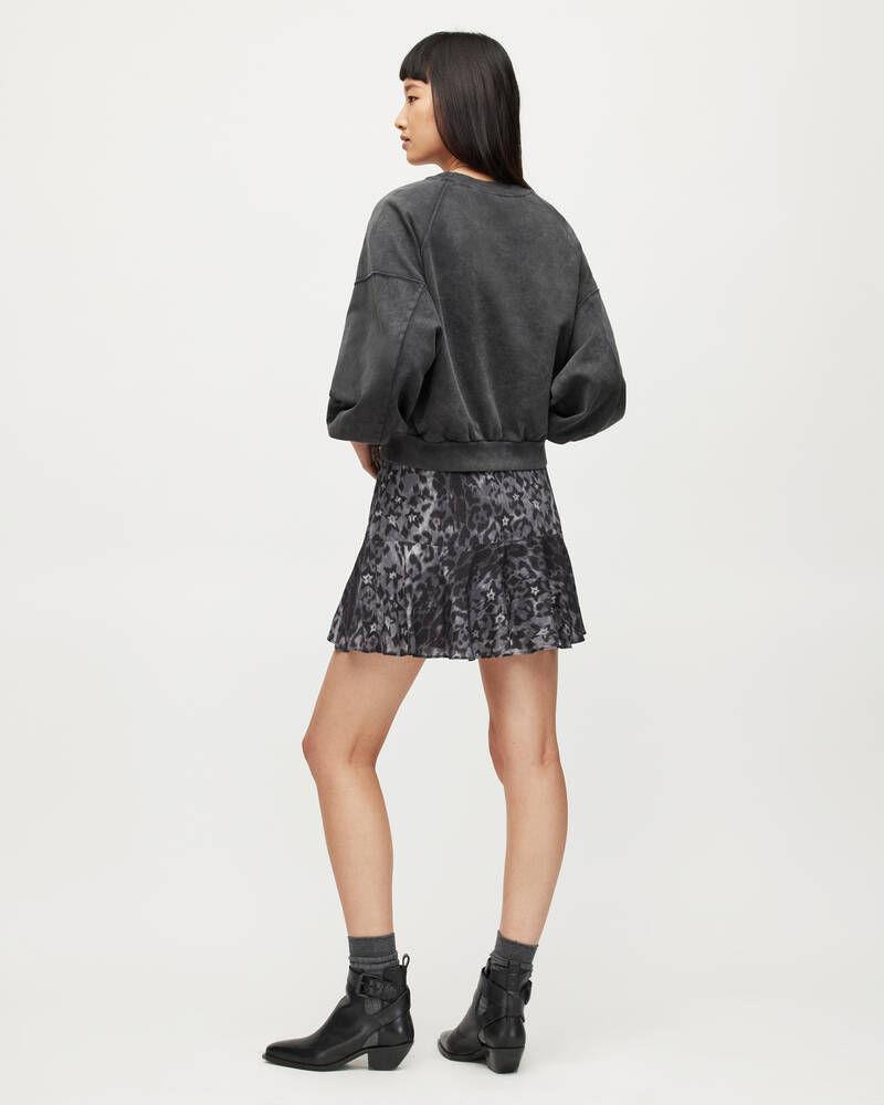 Charcoal Grey Allsaints Frida Celia Mini Skirt | WS013X-3860