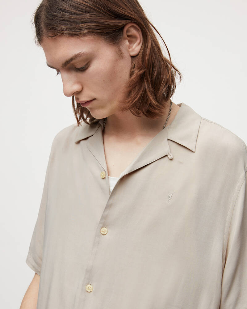 Clifftop Taupe Allsaints Venice Shirt | MS234W-7574