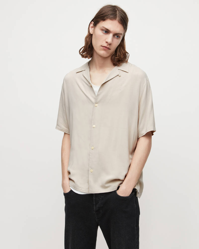 Clifftop Taupe Allsaints Venice Shirt | MS234W-7574