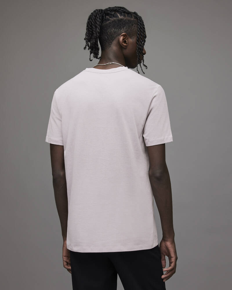 Cold Lilac Allsaints Brace Crew Brushed Cotton T Shirt | MD144X-8060