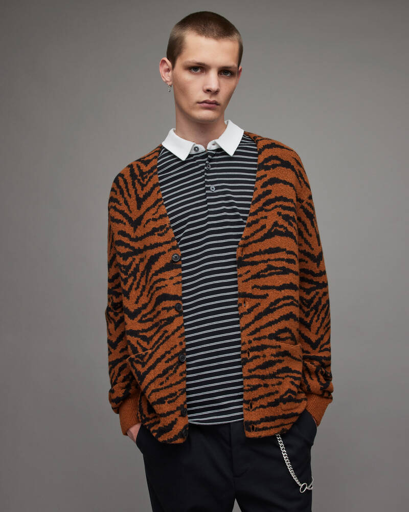 Copper Allsaints Catt Tiger Cardigan | MK109X-762