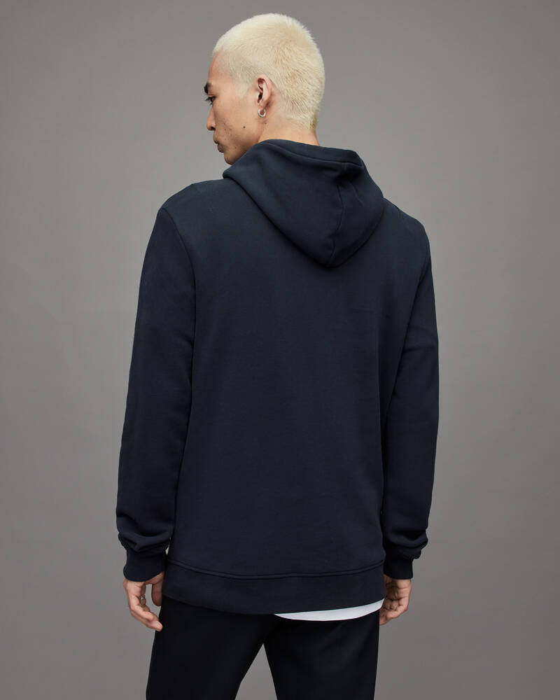 Deep Blue Allsaints Raven Pullover Hoodie | MF081X-6727