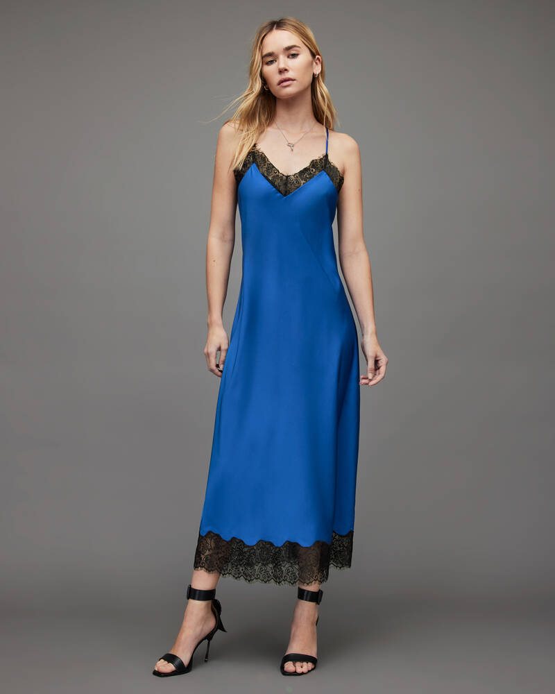 Delphinium Blue Allsaints Tigi Midi Dress | WD367X-3816