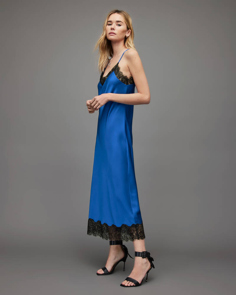 Delphinium Blue Allsaints Tigi Midi Dress | WD367X-3816