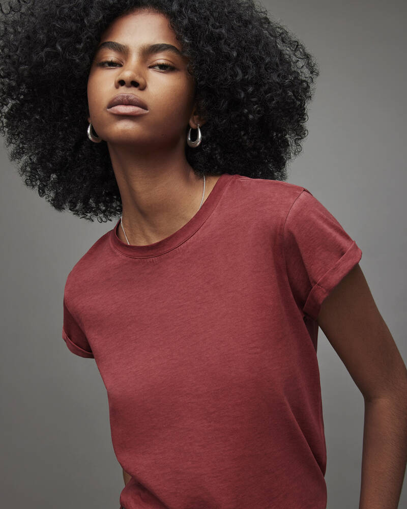 Earth Red Allsaints Anna T Shirt | WM077X-6657