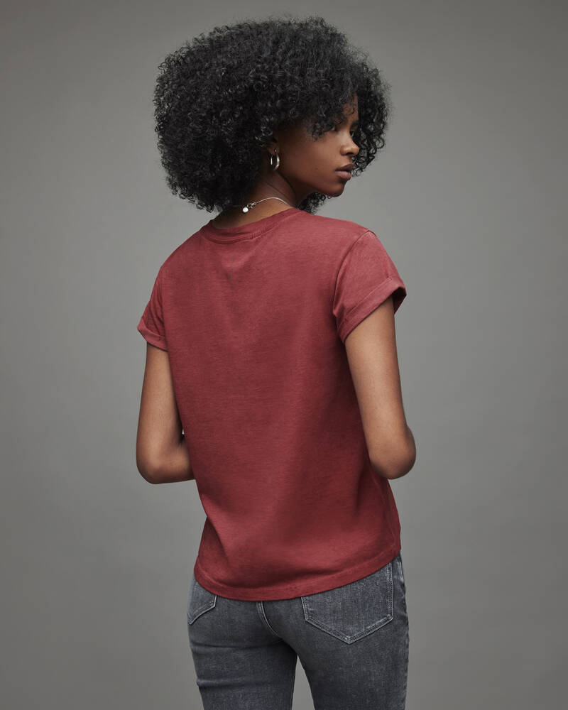 Earth Red Allsaints Anna T Shirt | WM077X-6657