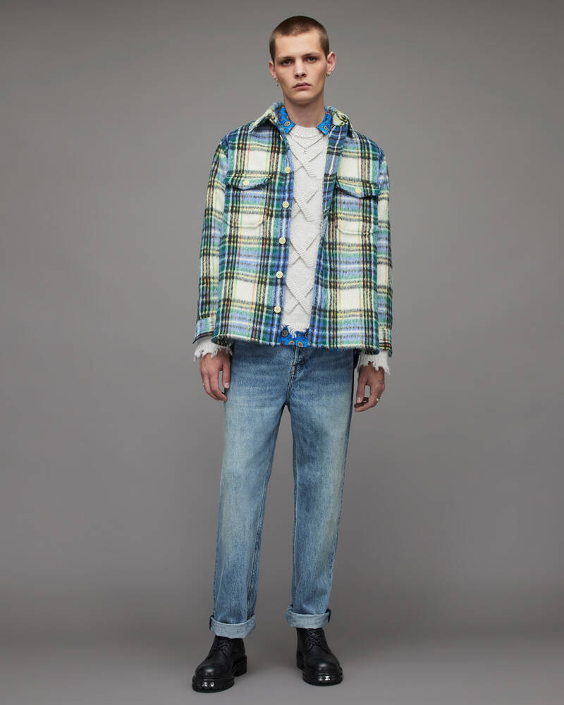 Ecru Allsaints Yonkers Checked Shirt | MS149X-35