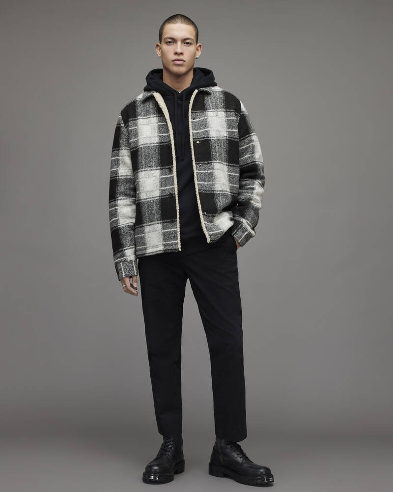 Ecru/Black Allsaints Litho Checked Jacket | MJ099X-1493