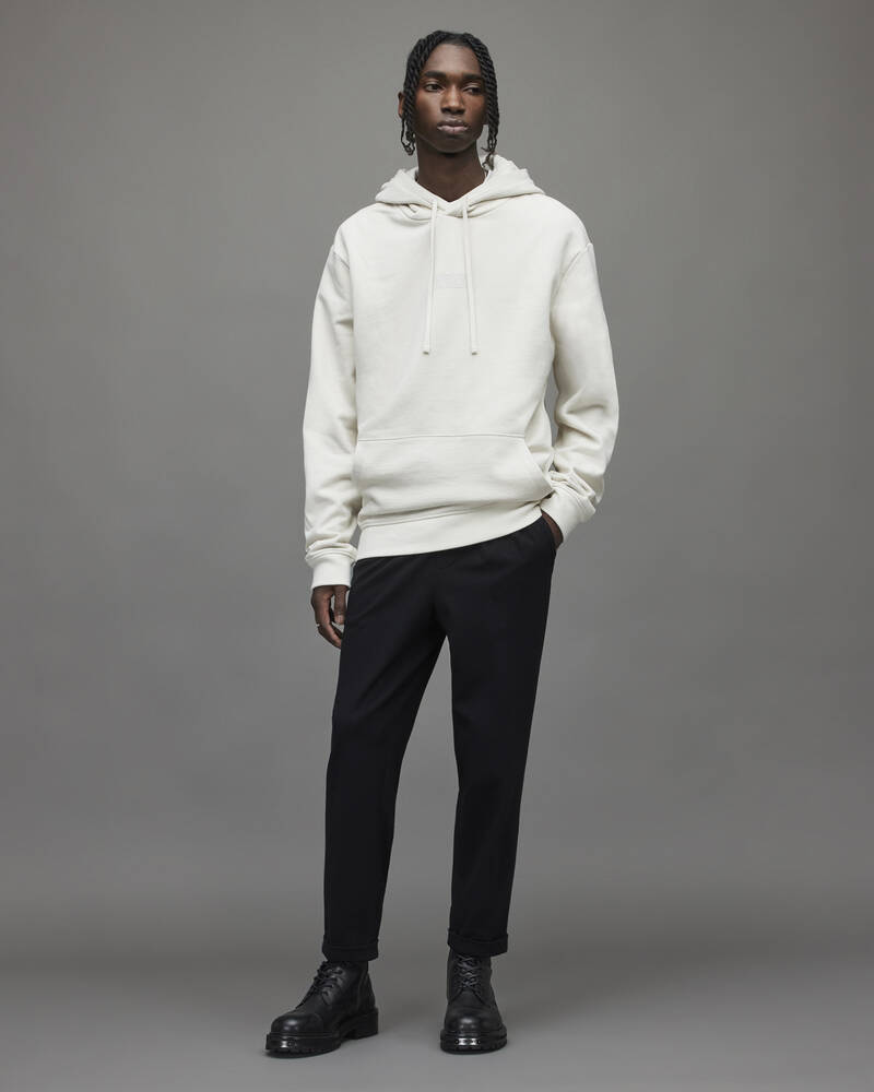 Fogged Ecru Allsaints Refract Pullover Hoodie | MG037X-7729