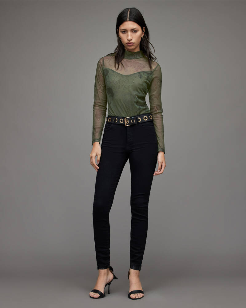 Forest Green Allsaints Elia Heidi Bodysuit | WM205X-2426