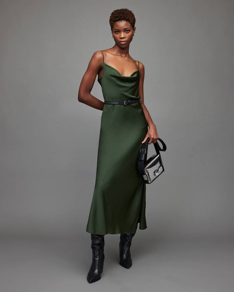 Forest Green Allsaints Hadley Dress | WD055V-2426