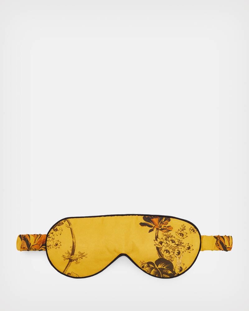 Gold Allsaints Lilly Silk Blend Eye Mask | WX015X-79