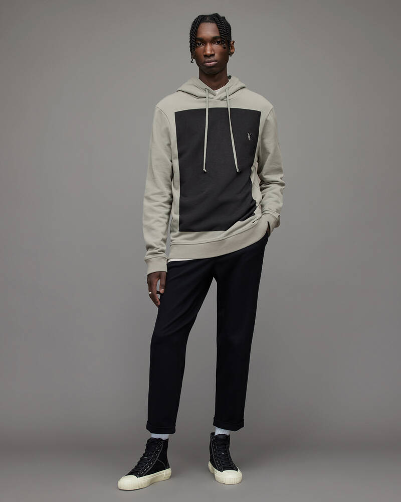 Green/Wshd Blk Allsaints Lobke Pullover Hoodie | MF094X-8069