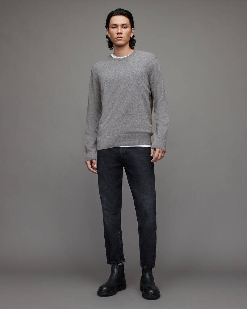 Grey Marl Allsaints Dalton Cashmere Wool Jumper | MK194X-107