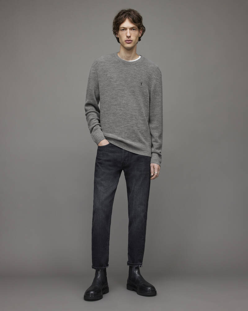 Grey Marl Allsaints Ivar Merino Crew Jumper | MK034P-107