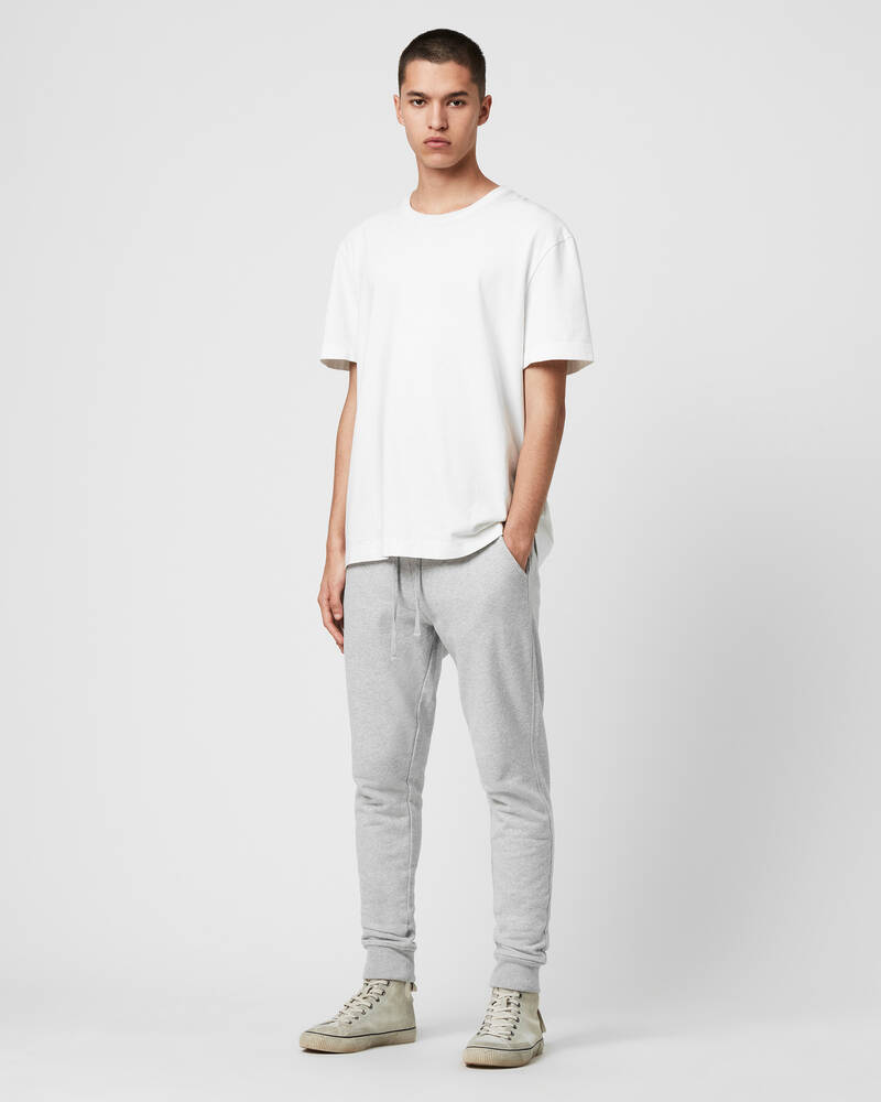 Grey Marl Allsaints Raven Cuffed Slim Sweatpants | MF058K-107