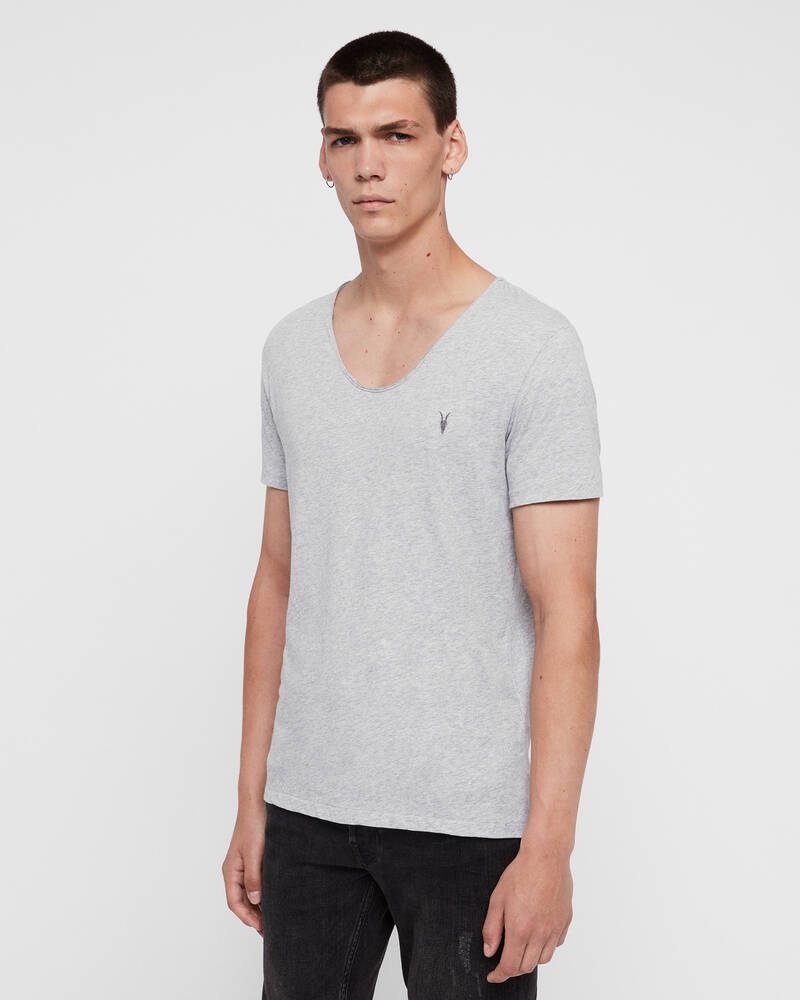 Grey Marl Allsaints Tonic Scoop T Shirt | MD108E-107