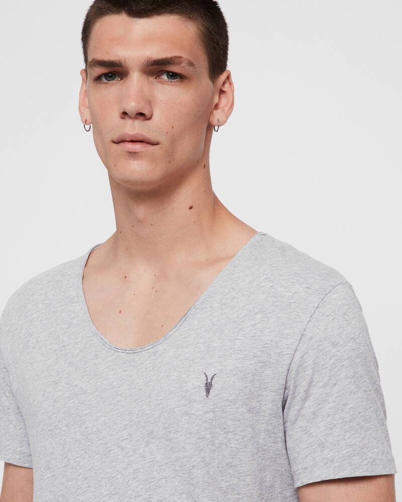 Grey Marl Allsaints Tonic Scoop T Shirt | MD108E-107